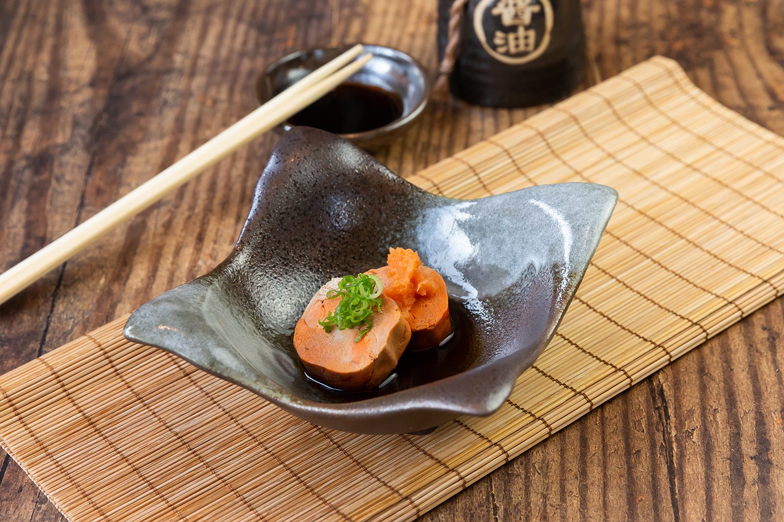 Ankimo (monkfish liver) appetizer at Kikoo Sushi Upper West Side